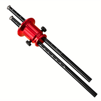ABAE-Double Head Wheel Marking Gauge Aluminum Parallel Line Drawing Tool Woodworking Marking Scriber Ruler W/ Inch&Mm Scale
