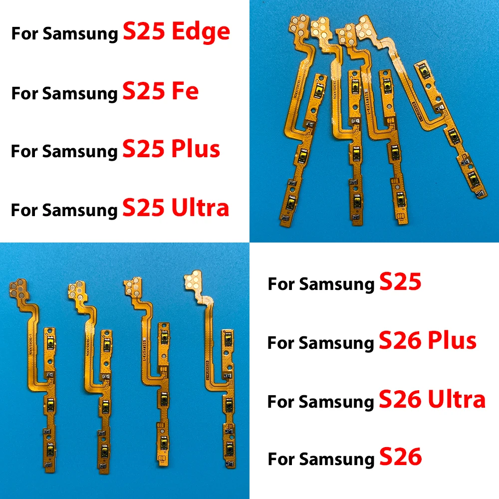 For Samsung S26 S23 S24 Ultra FE S22+ S23+ S24+ Volume Power Switch On Off Button Key Ribbon Flex Cable