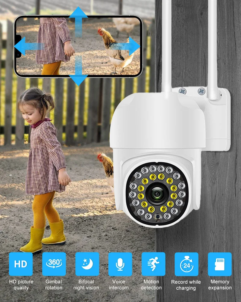 IP Camera wifi connection, HD pixel, remote viewing, motion detection, 360° rotation, high quality security surveillance product