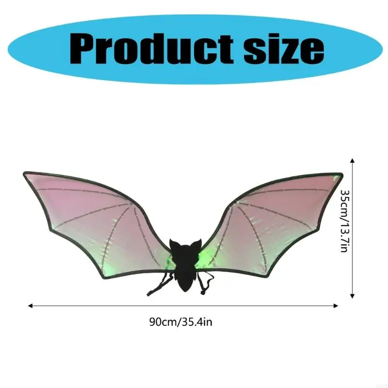 H58E Halloween Flügel Kostüm Kid Bat Fledermaus Dress -up -Accessoires für Kinder Weihnachten