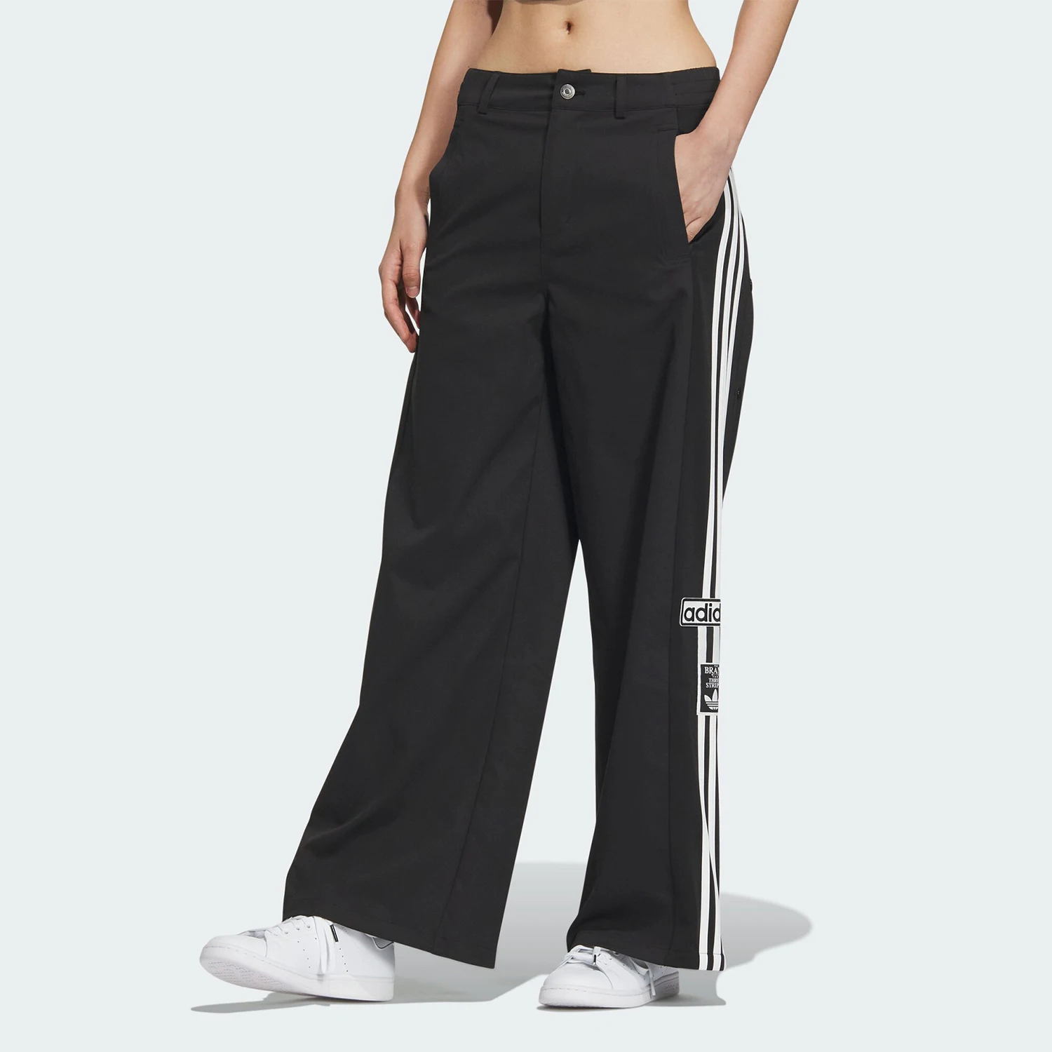 Adidas Genuine Three Stripes Women's Fashion Side-button Sport Pants IX6686