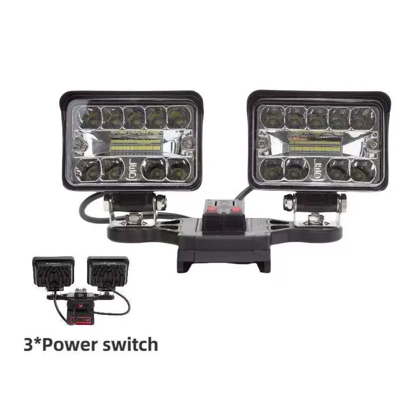 for BOSCH 18v Series Lithium Battery LED Work Light 2 headlights w/USB Camping Light Rechargeable   (Battery Not Included)