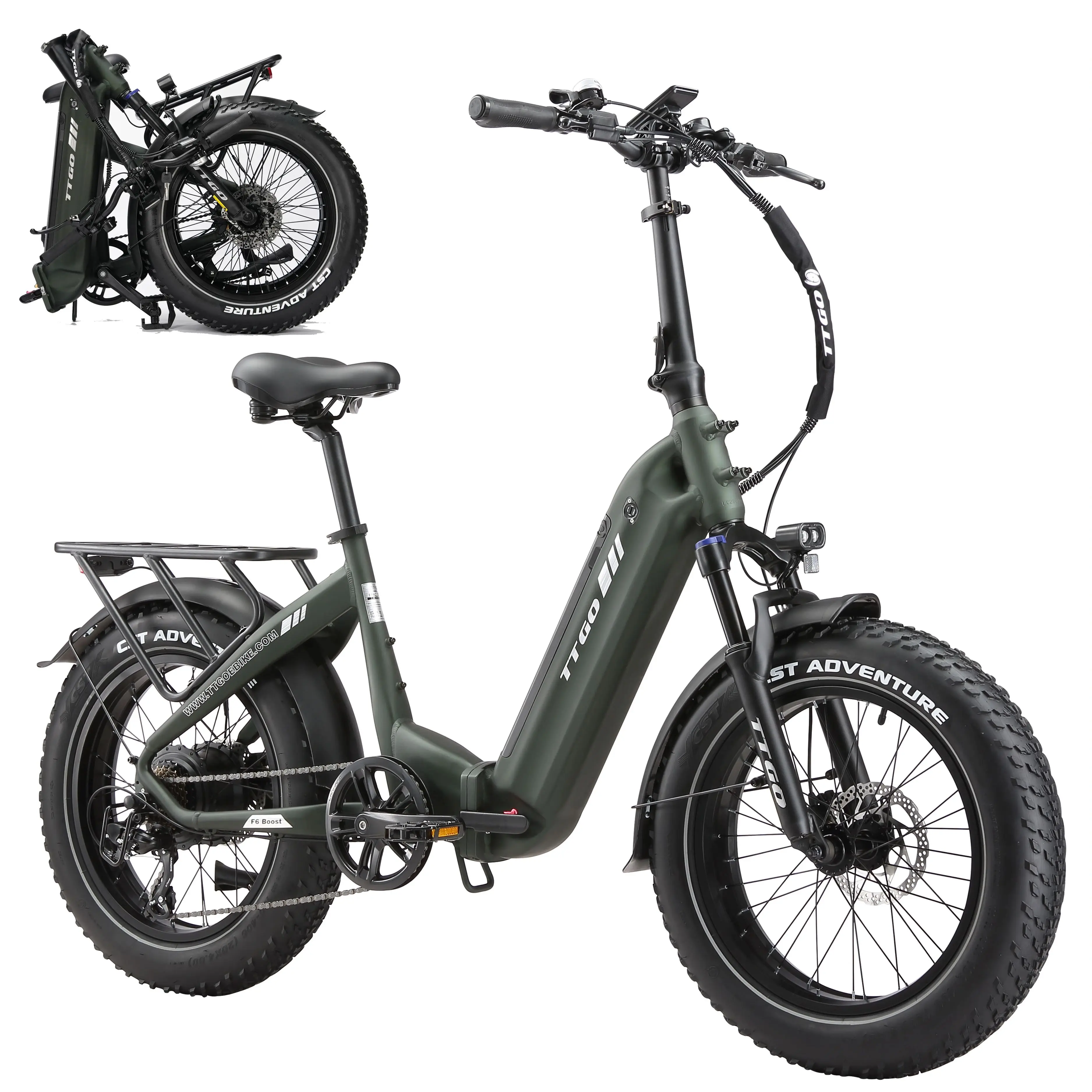 Elektrofahrrad für Männer, 20" Fatbike, faltbares E-Bike, 48V 18Ah herausnehmbarer Akku, 250W Motor, 70Nm Drehmomentsensor, 7-Gang-Schaltung, hydraulische Scheibenbremsen, LCD-Display E-Bike für
