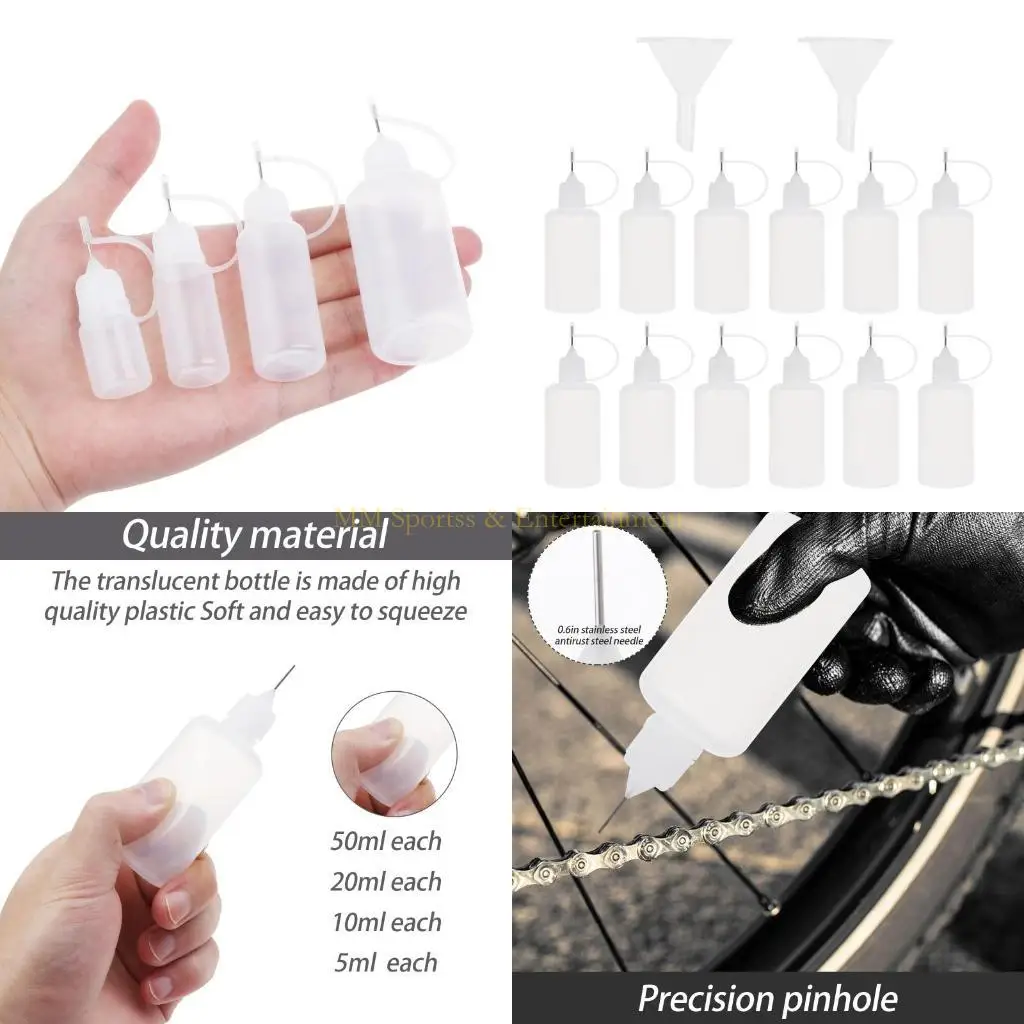 

31BE 12Pcs Needle Tip Applicator Bottle, Fine Tip Applicator Bottle for DIY Quilling Craft, Acrylic Painting