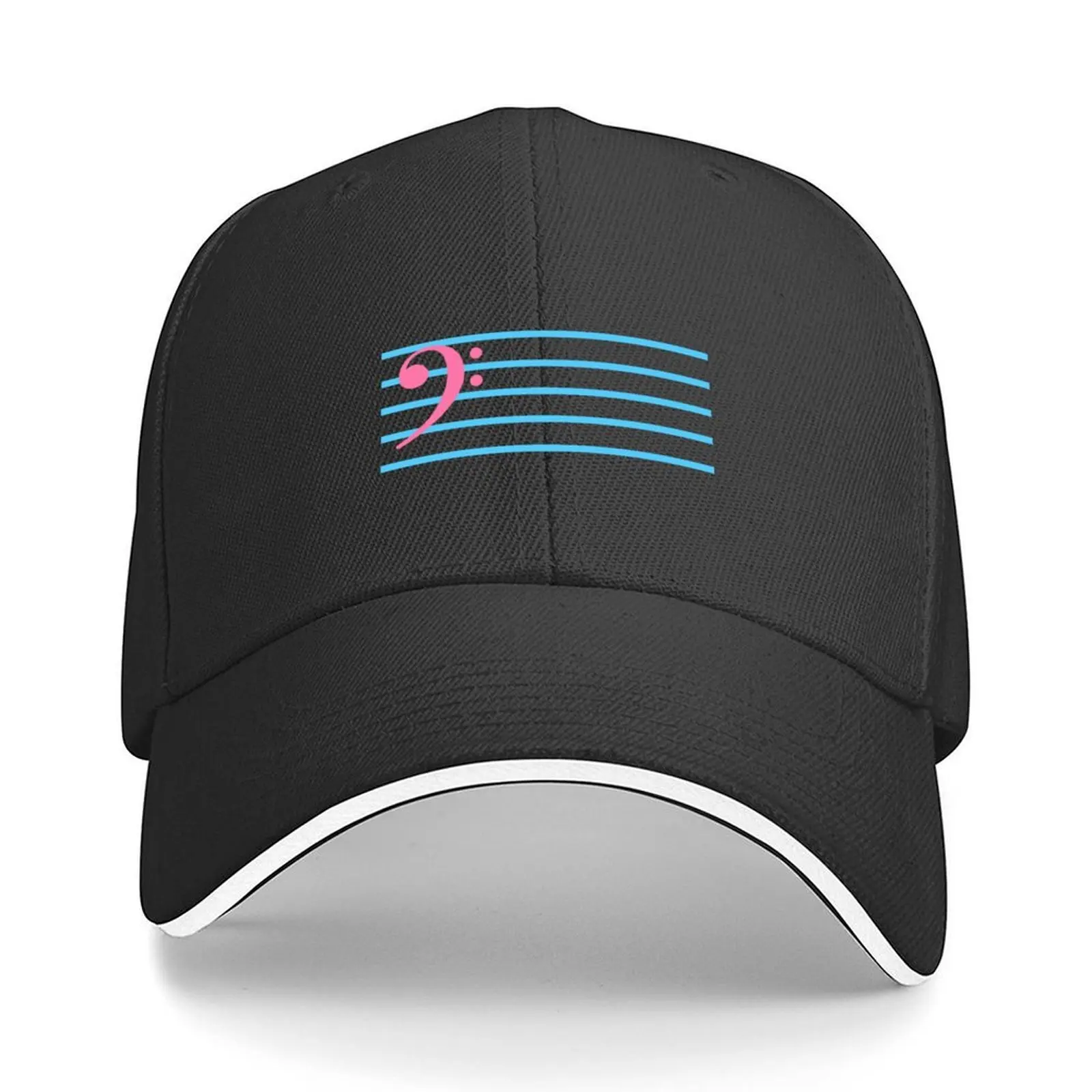 

Trans bass clef Baseball Cap sun caps Snap Back Hat Sunscreen Anime Hat Mens Women's
