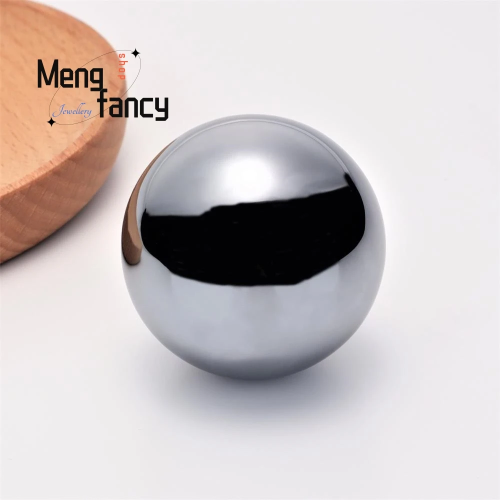 Energy Stone Natural Terahertz Orb Hand Piece Multi-Silica Crystal Hand Exerciser Simple Exquisite Fashion Jewelry Holiday Gift