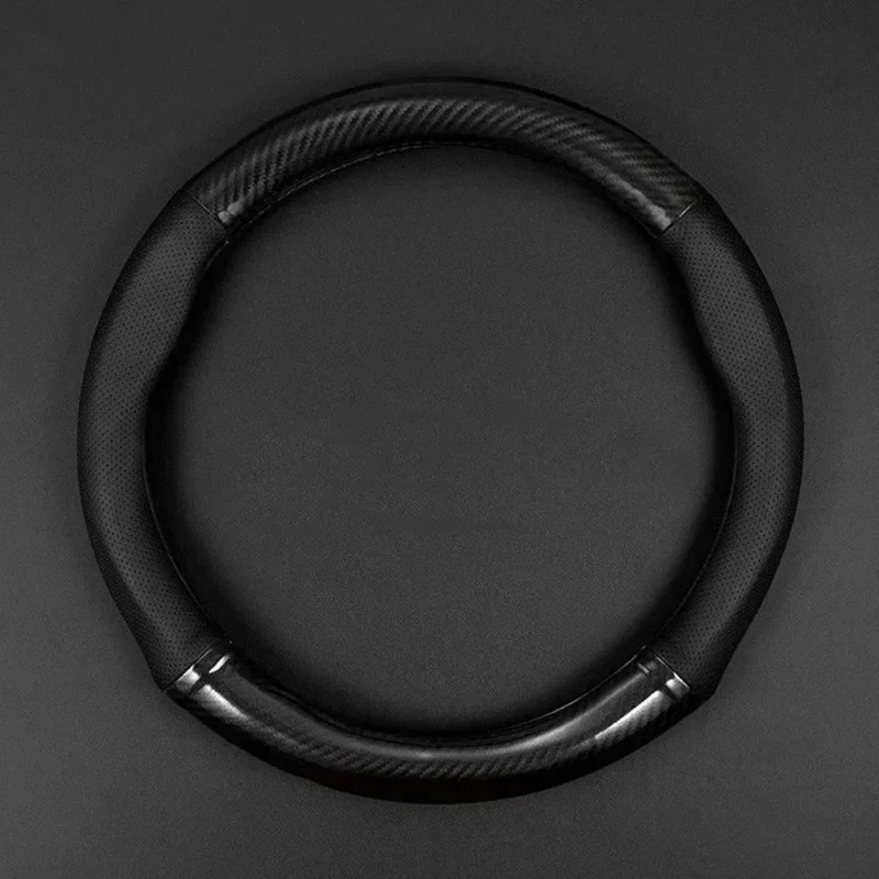 

Universal Car Steering Wheel Cover Carbon Fiber Leather Three-dimensional Anti Slip, Timple And Fashionable Car Accessories