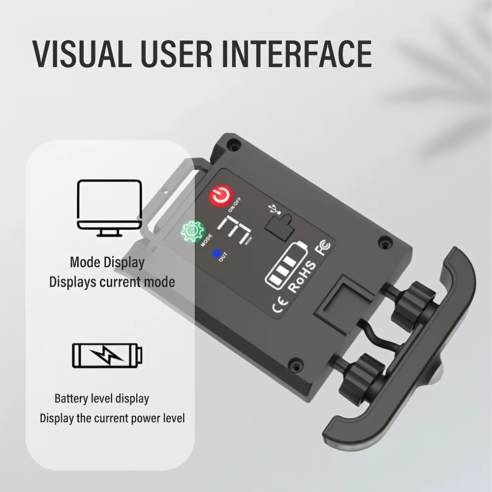 F2 1-2PCS portable led lamps Outdoor Smart Solar Clip Light with Motion Sensor Induction Adjustable Angle and Power Mode Display