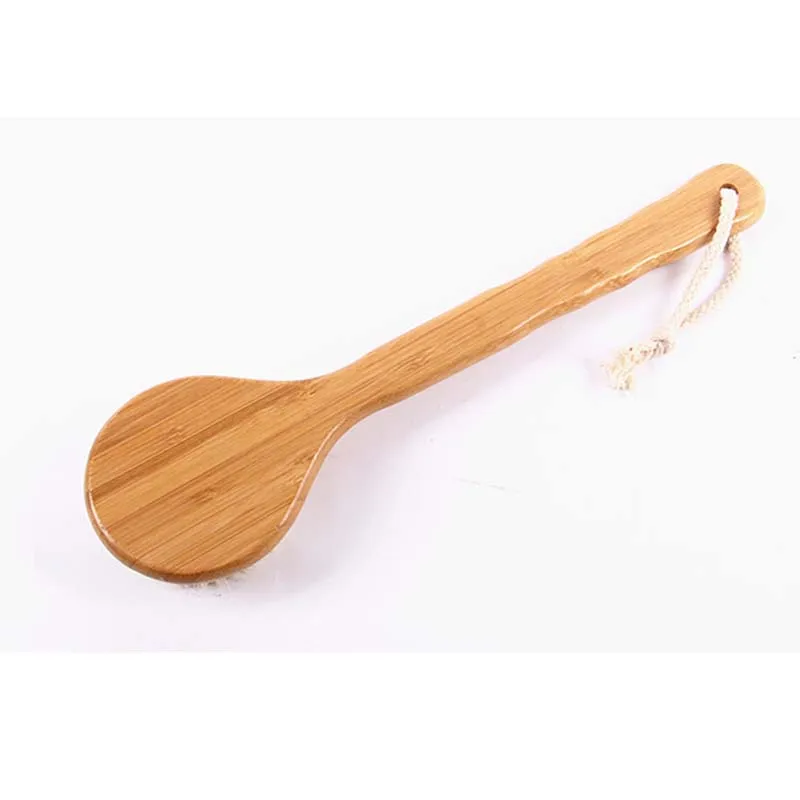 33cm Bamboo Shower Body Brush with Boar Bristle Perfect for Dry Skin Brushing Essential for Cellulite Reduction Skin Exfoliation