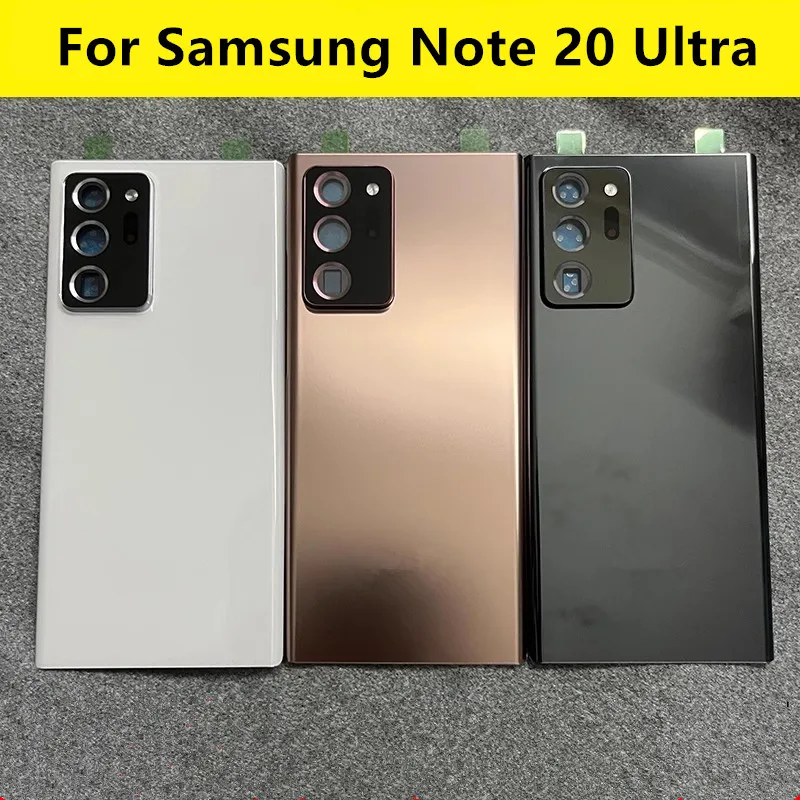 

Note20U Rear Housing For Samsung Galaxy Note 20 Ultra 6.9" Glass Battery Back Cover Repair Replace Door Case + Camera Lens