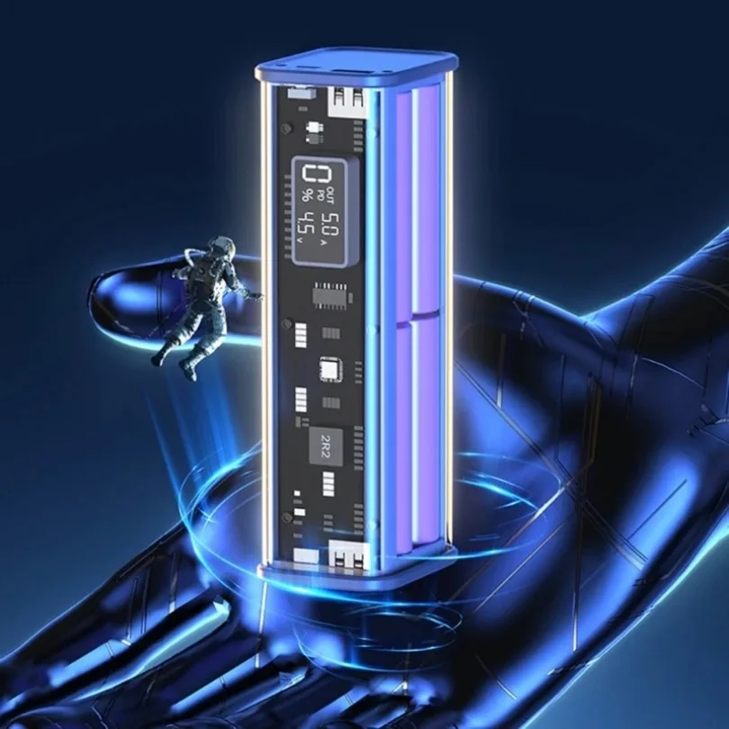 22,5W DIY Batterieladegerät-Gehäuse Transparentes PD-Schnellladegerät-Gehäuse zum Schweißen für 8 Stück 18650 Polymer 20000mAh Akku-Ladebox – Detail 5