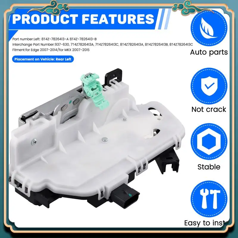 

A42M-Car Rear Door Lock Actuator For Ford Edge Lincoln MKX 2007-2015 Door Latch Black