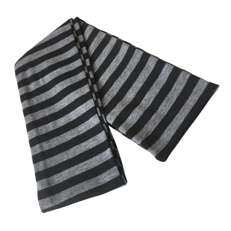 Cosplay Striped Scarf for Adult Unisex 2000s Long Thin Scarf Spring Autumn Skinny Scarf Harajuku Scarf Daily Use Neck Wear