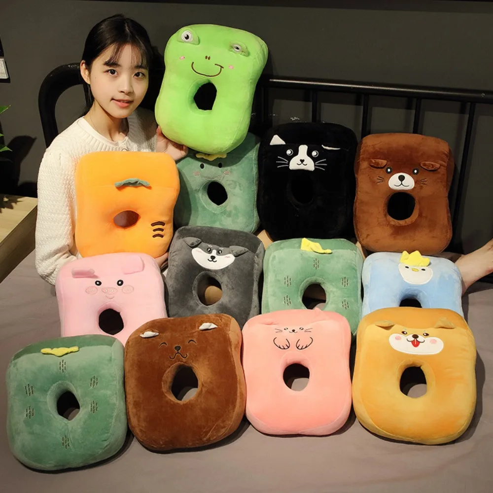 

Comfortable Cartoon Nap Pillow Hollow Hole Wear Resistant Sleeping Pillow Soft Animal Pattern Neck Support Office