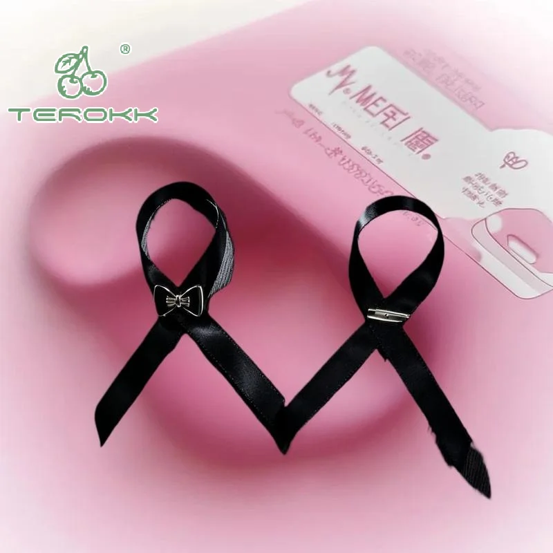 Black Ribbon Brooch Funerals Memorial Pin Mourning Corsage Women Men Ribbon Tie Pin Suit Shirt Collar Pins Clothing Accessories