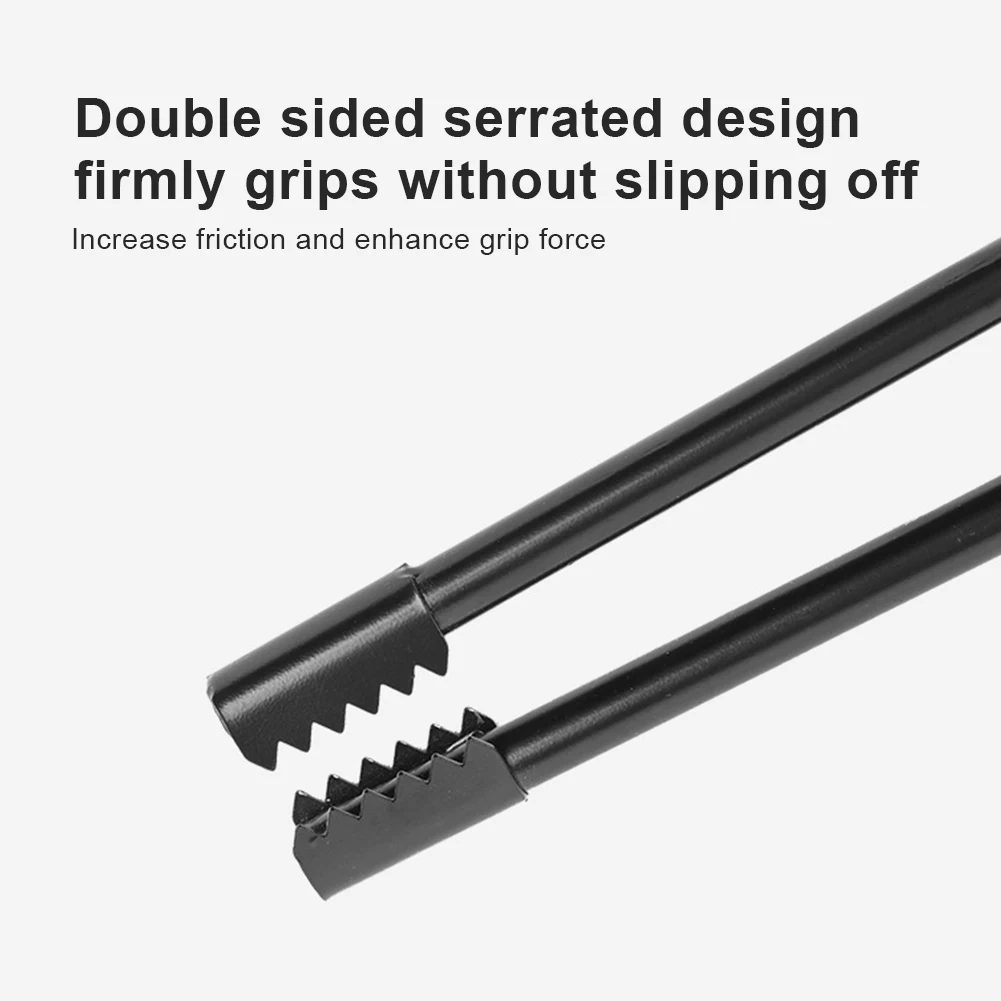 

Picnic Fire Clips with Leather Cover BBQ Charcoal Clips Carbon Steel Bonfire Firewood Clip Lightweight Outdoor Camping BBQ Tools