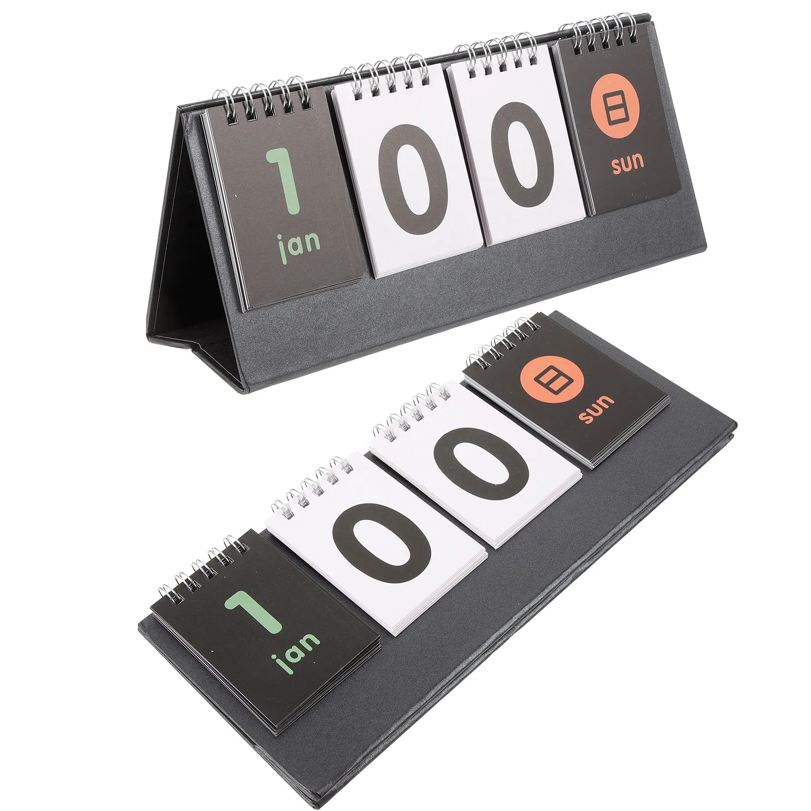 

2Pcs Countdown Calendar Paper Small Size Light Simple Calendar Weight Practical Christmas Gift Desktop nament