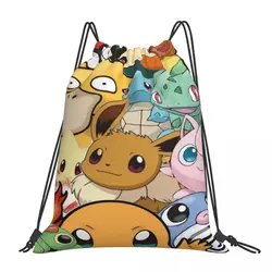 Custom Name Waterproof Outdoor Beach Swimming Sports Drawstring Backpack Pokemon Organizer Gym Storage Bag