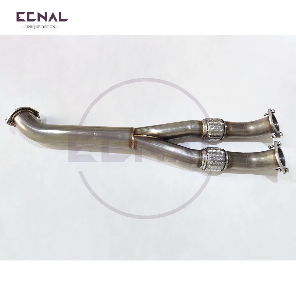Ecnal Exhaust for Nissan GTR R35 ALRHA Style Y-pipe T304 Stainless Steel High Performance Exhaust Pipes