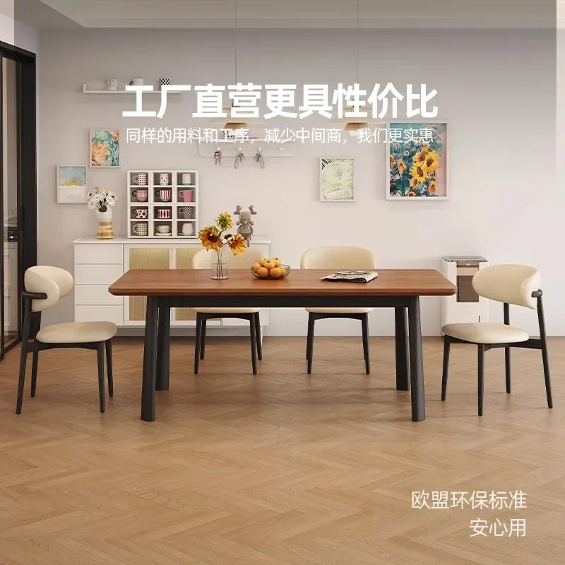 TQH7.2 Solid wood dining table Living room Household antique rectangular ash wood eating table