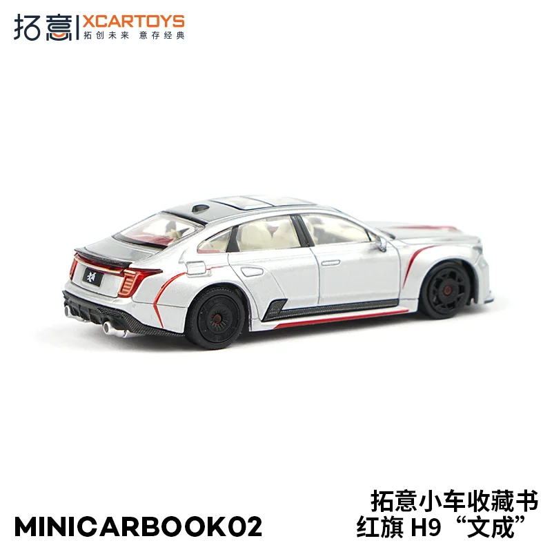 XCARTOYS 1/64 Minicar Book02 Red Flag H9 Written in English Car Alloy Vehicle Diecast Metal Model Kids Xmas Gift Toys for Boys