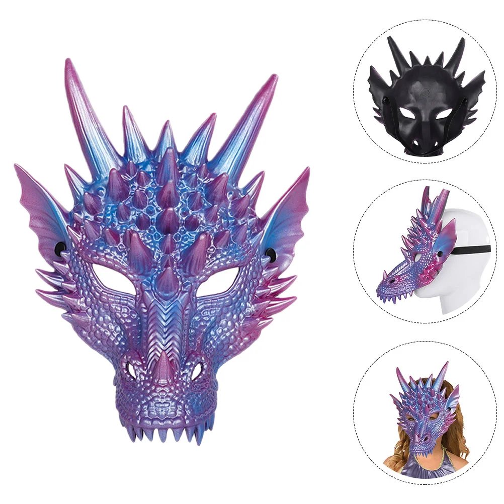 Wing Mask Man Halloween Decor Dragons Head Rubber Cosplay Animal Party Costume Accessory