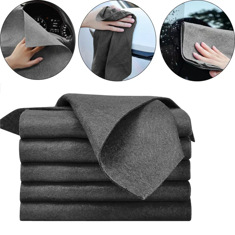 

Thickened Magic Cloth Car Cleaning Cloth Watermark Glass Wiping Reusable Window Glass Cleaning Rag Kitchen Absorbent Washing