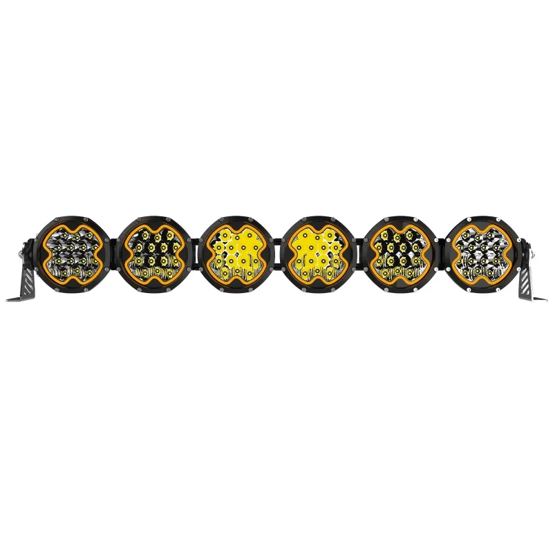 Splicing long strip shot raptor front bar A pillar LED round 5 inch off-road shot 30000 luminous flux