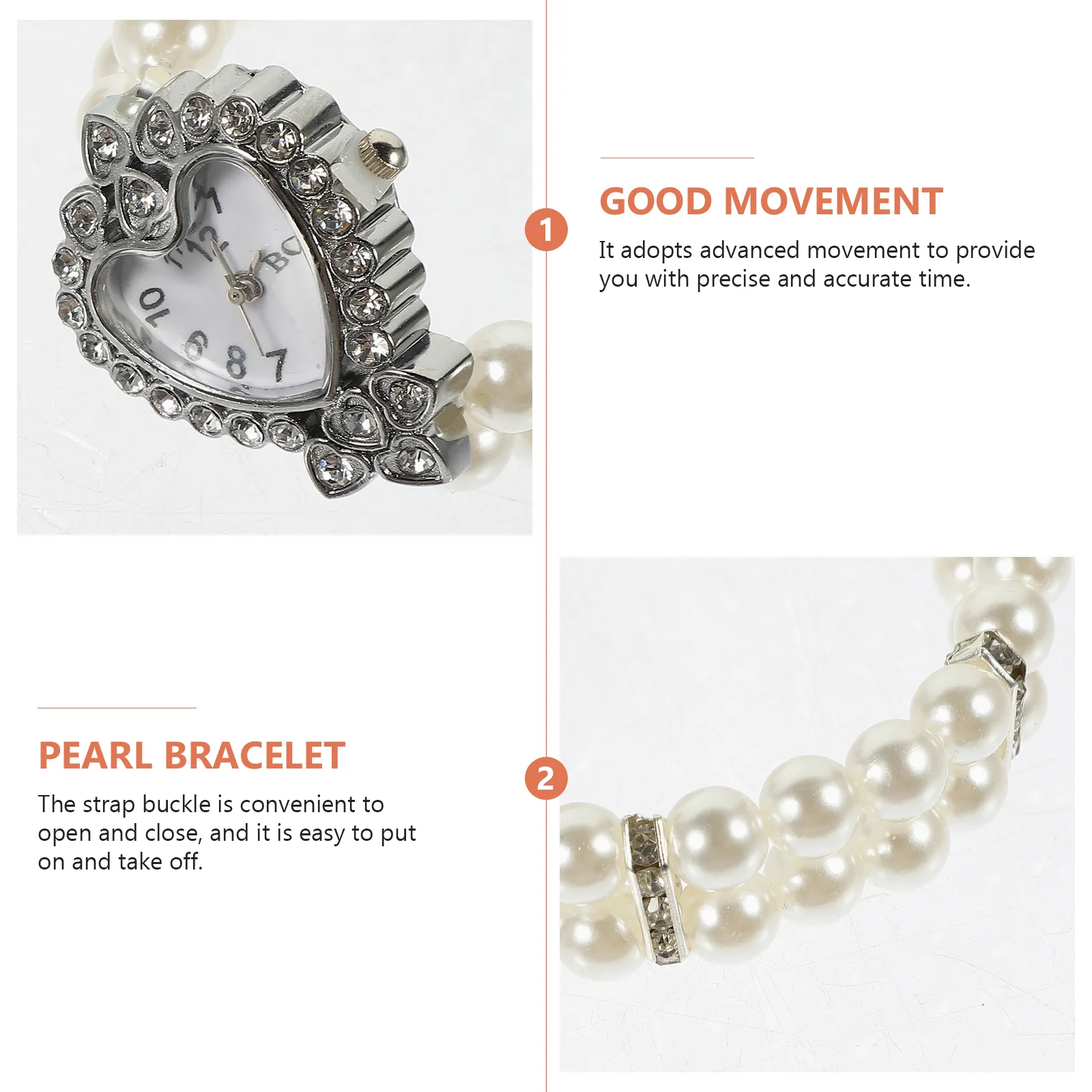 Ladies Bracelet Watch Lady Wrist Girl Casual Quartz for Women Fashion Fashionable Bangle Pearl