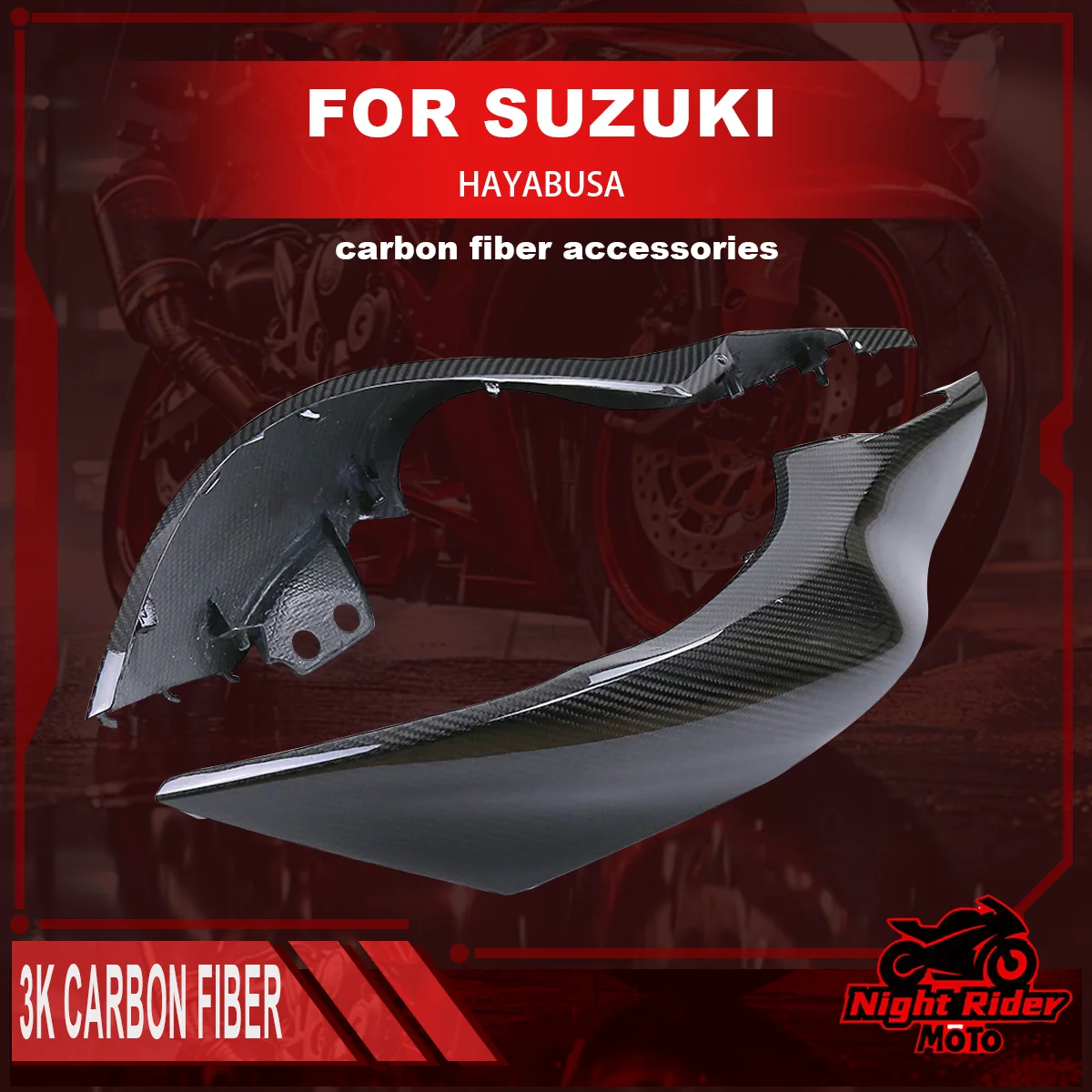 

For SUZUKI Hayabusa 2022 2023 2024 2025+ Motorcycle 100% Carbon Fiber Tail Fairings Side Plate Motorcycle Modification Accessory