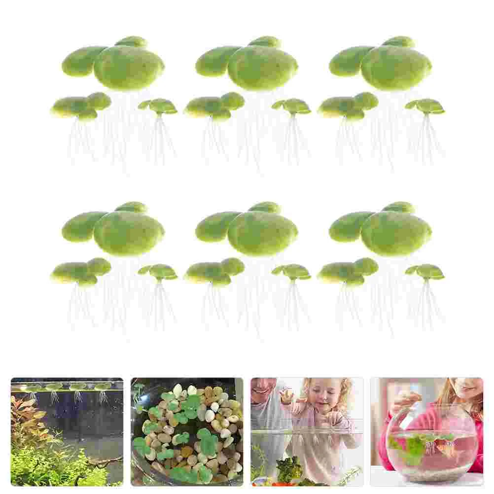 18 Pcs Funny Badge Pin Artificial Duckweed Aquarium Decorations Mic Brooch Pins