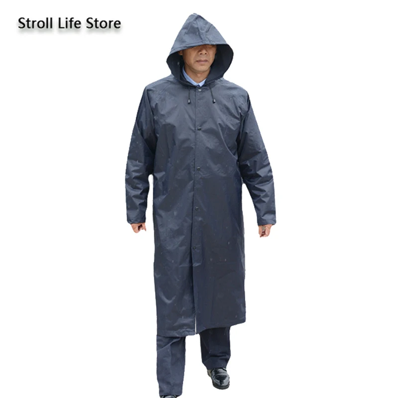 

Work Outdoors Long Raincoat Body Large Rain Poncho Men and Women blue Jacket Waterproof Suit for Fishing Gabardina Hombre Gift