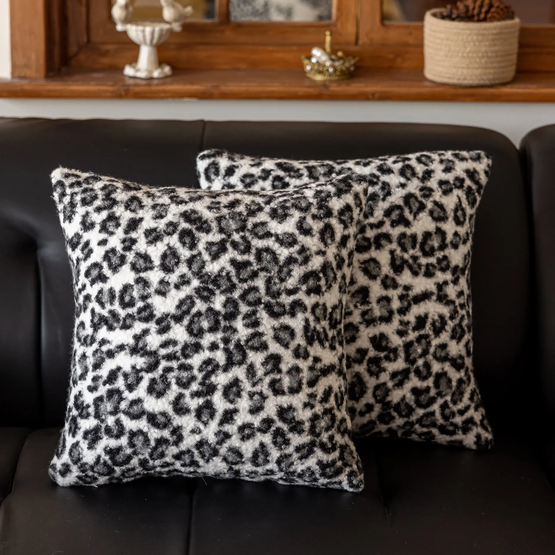 New Leopard Print Pillow Cover Sofa Cushion for Luxury Home Decor