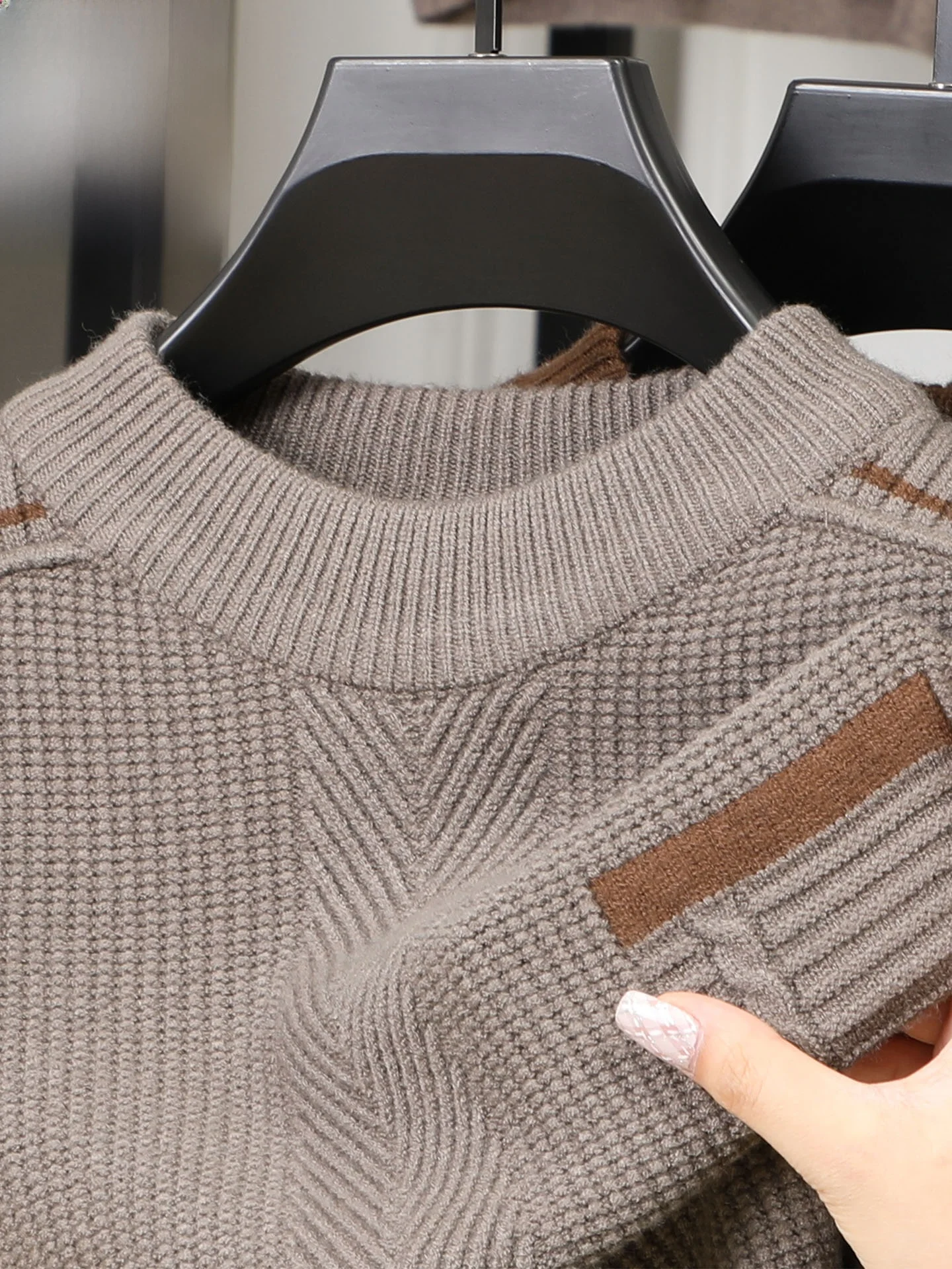 

Утепленный мужской свитер из 100% чистой шерсти, модная зимняя одежда для мужчин среднего возраста, мягкий, теплый, деловой повседневный стиль, круглый вырез