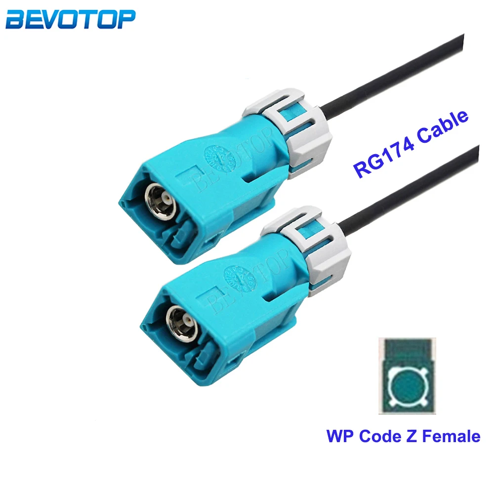 

1PCS Universal Waterproof Fakra Code Z Female to Z Female Connector RG174 Jumper Car Camera Video Line Wire Harness Auto Cable