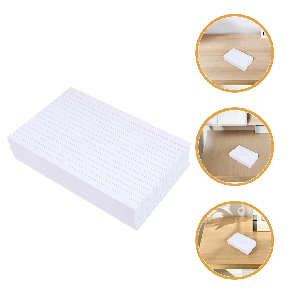 

200Pcs White Lined Index Cards Ruled Note Cards Blank Flashcards for Study Aids Exam Prep Nursing School Office Supplies