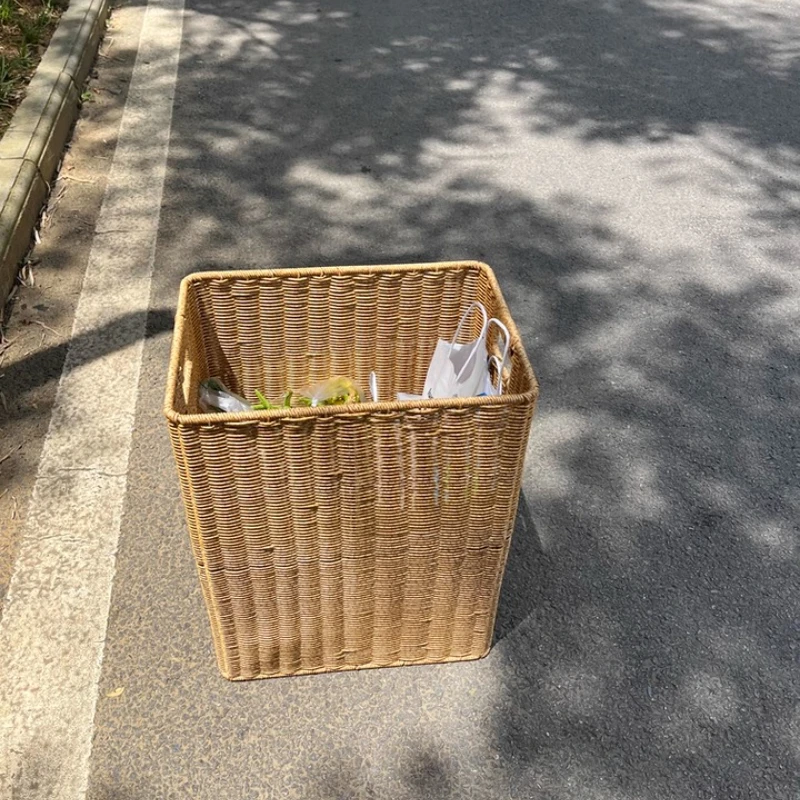 

Scandinavian Rattan Umbrella Stand Waterproof Rain Storage Dual Use Planter Cover Living Room Home Decor Organizer