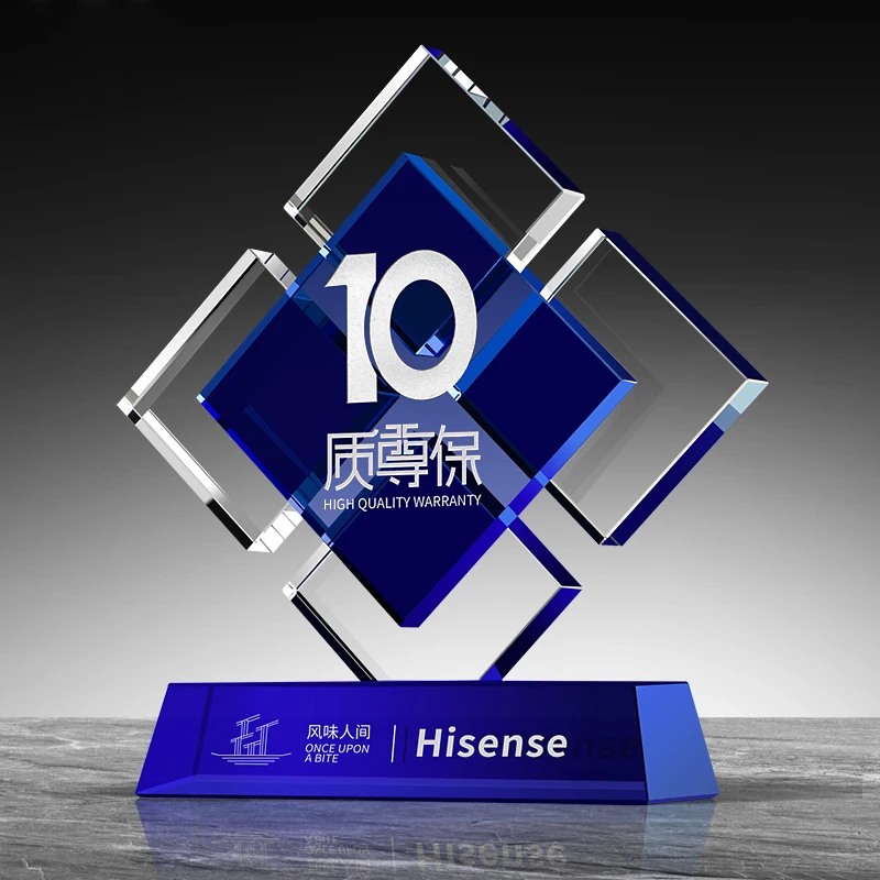 Trophée en cristal de personnalité personnalisé, prix de film sportif, réunion annuelle du personnel exceptionnel, Souvenir, décoration commémorative pour la maison, 1 pièce