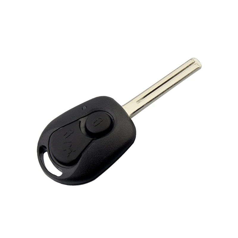 2 Knoppen Remote Key Shell Voor Ssangyong Actyon Kyron Rexton Ongesneden Mes Sleutel Fob Cover Case Vervanging