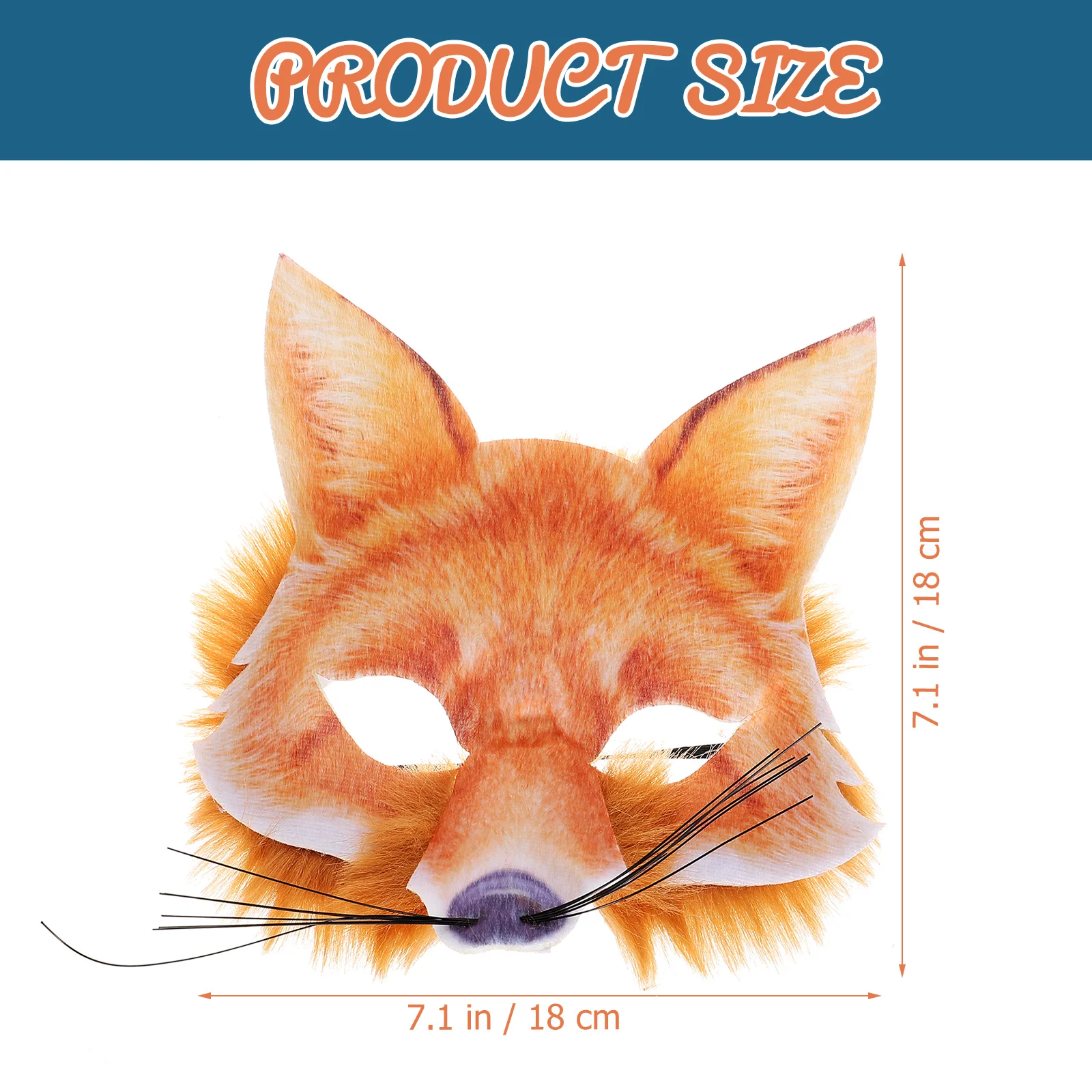 LED ปาร์ตี้ฮาโลวีน Masquerade ตกแต่ง Props ครึ่งหน้า Fox Mask (Fox AFH16021) เจ้าบ่าว Eye Mask Fuzzy Pvc Gras ผู้หญิง