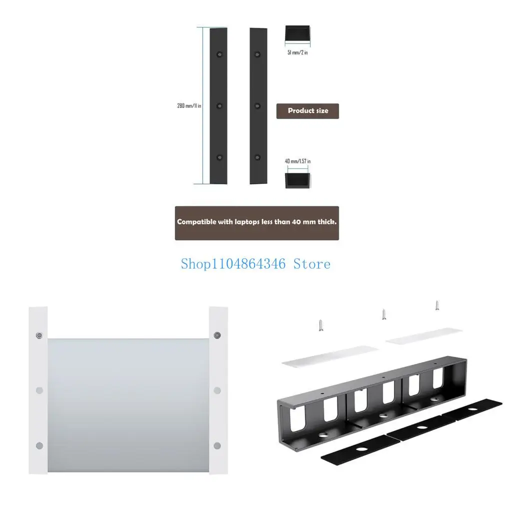 

5asd Secure Screw Installation Laptop Holder Under Desk Heavy Duty Construction