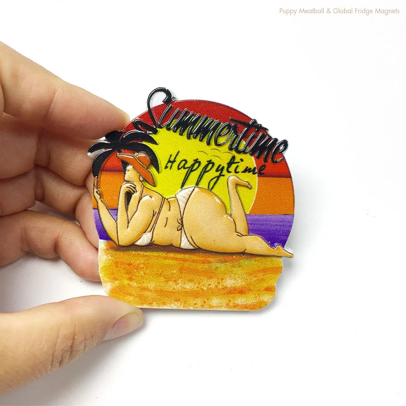 

Гавайи, креативный пейзаж для пляжного отдыха, культурный и креативный магнитный магнит на холодильник, дорожные сувениры, украшения для дома, подарок