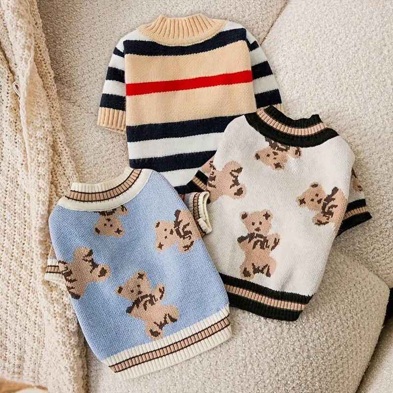 

Cardigan cute bear sweater cat two-legged cardigan medium and small dog teddy pet clothes