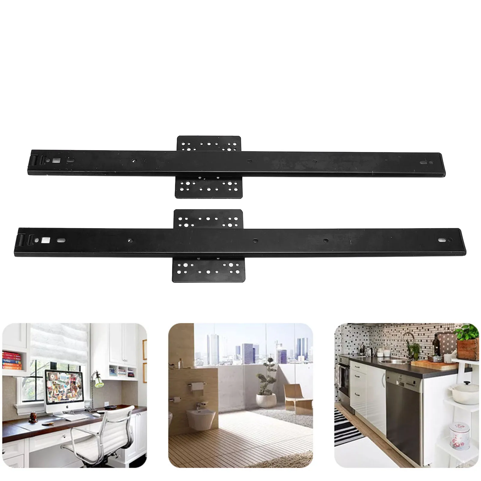 

1 Pair 20 Inch Slide 35mm Width 20kg Load Bearing Sliding Door Rail for Cabinet Closet 20 Inch Slide Closet Door Slide
