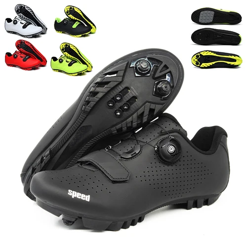 Nuevos zapatos de ciclismo con pedal Unisex, zapatos planos adecuados para deportes de montaña, zapatos de ciclismo con bloqueo automático, zapatos de ciclismo transpirables