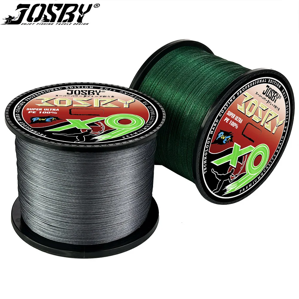 

JOSBY Brand X9 Braided Fishing Line Japan Strong Smooth Multifilament Cord 9 Strands 300M 500M 1000M 100M 100%PE Carp Wire Pesca