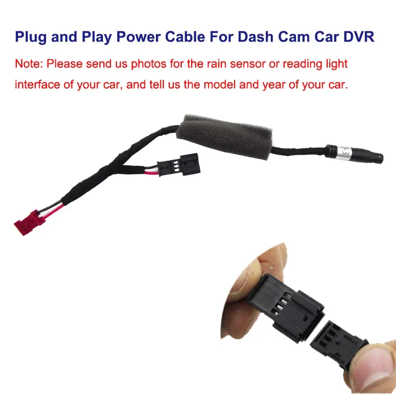

Plug and Play Power Rain Cable For Car DVR Dash Cam For BMW For Audi For Volkswagen For Benz For Land Rover For Toyota For Volvo