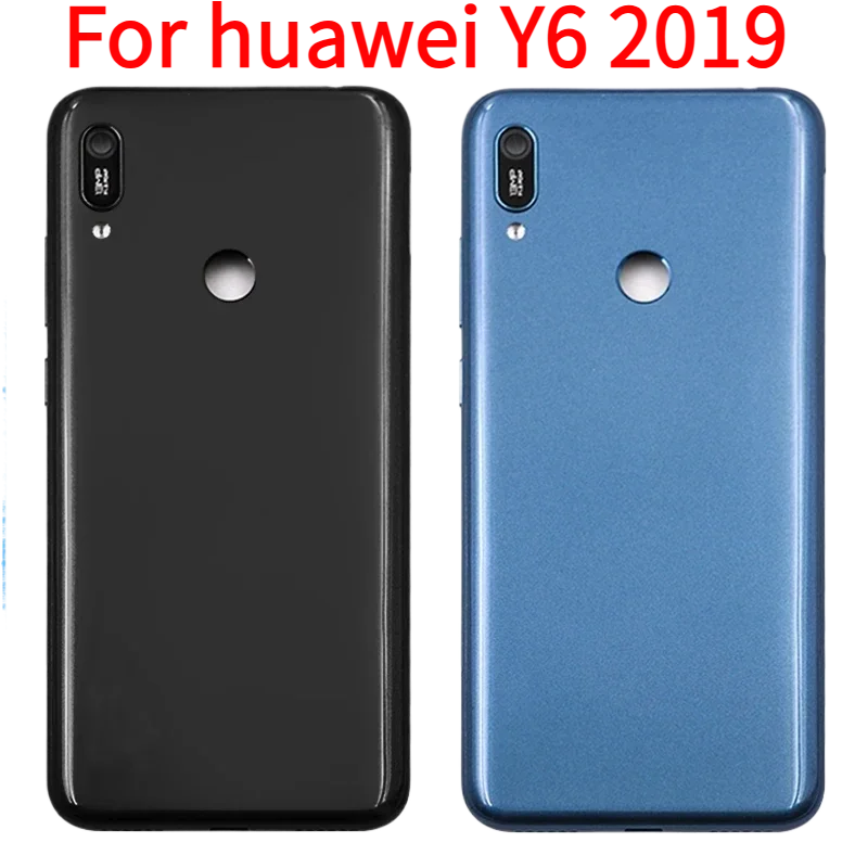 

for huawei Y6 2019 battery Back Cover Rear Door Y6 Prime 2019 Housing Case With Camera Lens Buttons Replace