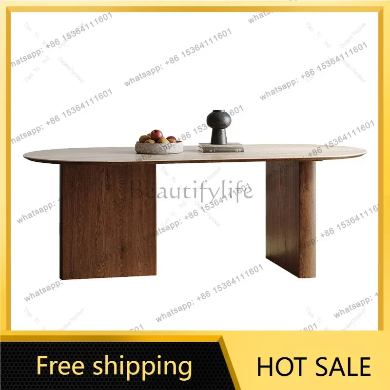 zj.French Style Simplicity Restaurant Dining Tables Retro Designer High-end Dining Tables Modern Home Furniture Bordservice HBDT