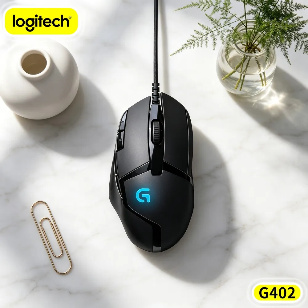 Logitech G402 Hyperion Fury Mouse 32-Bit Processor 8 Custom Buttons 500+ IPS 4 DPI Settings For PC Gaming